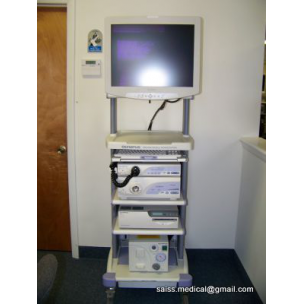 Olympus cv-160 complete video endoscopy system on tower